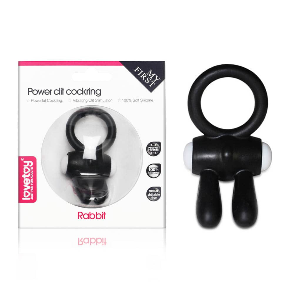 Пенис пръстен с вибрации, черен – Power Clit Cockring