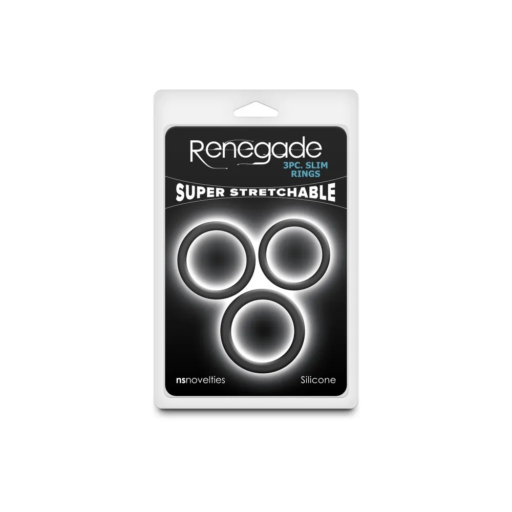 Renegade – 3pc Slim Rings – Black