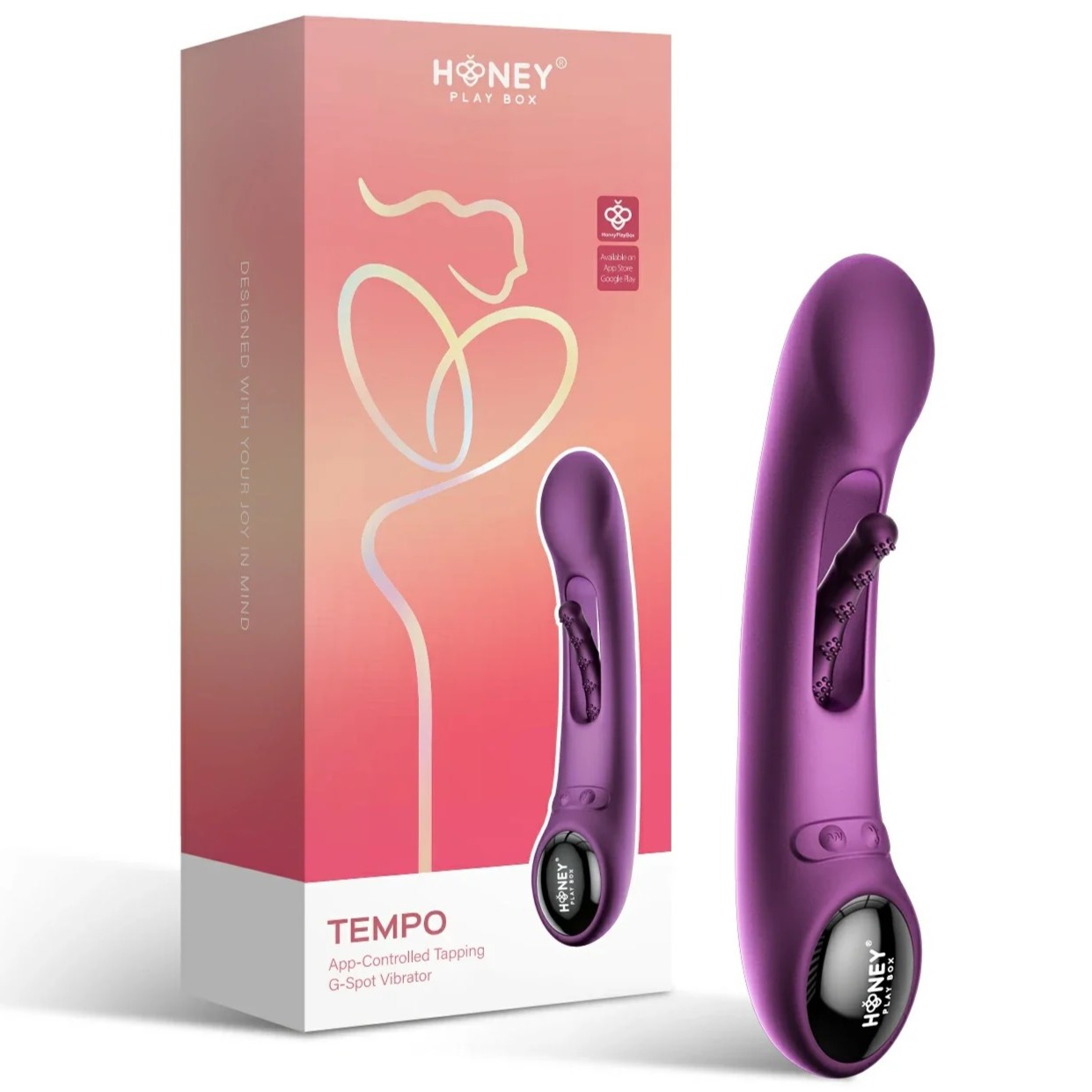 Смарт вибратор с потупване и натиск, луксозен, 21см. – Tempo Vibrator