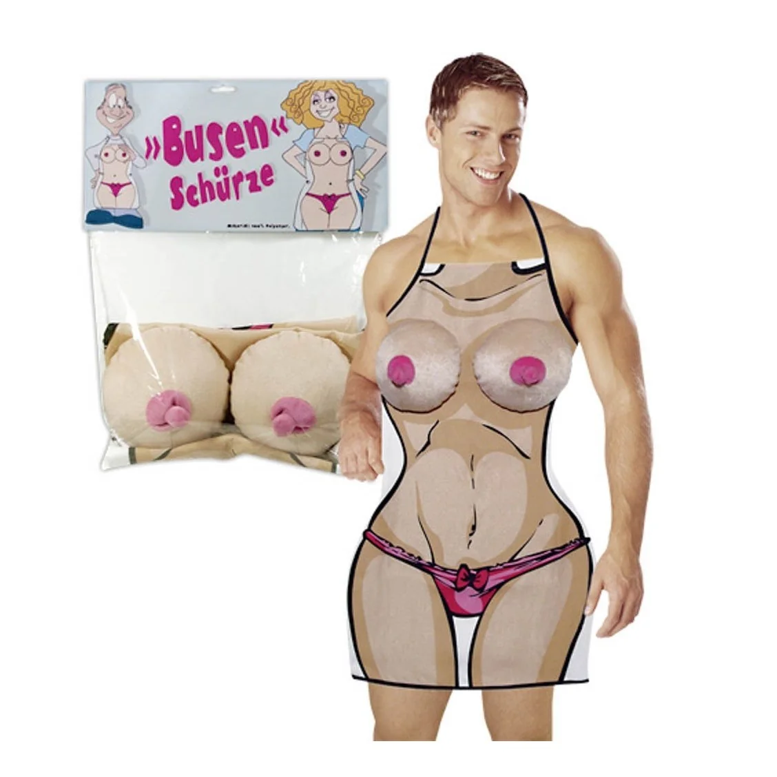 Престилка за готвене с плюшени гърди - Boobs Apron на супер цена в Passion.bg