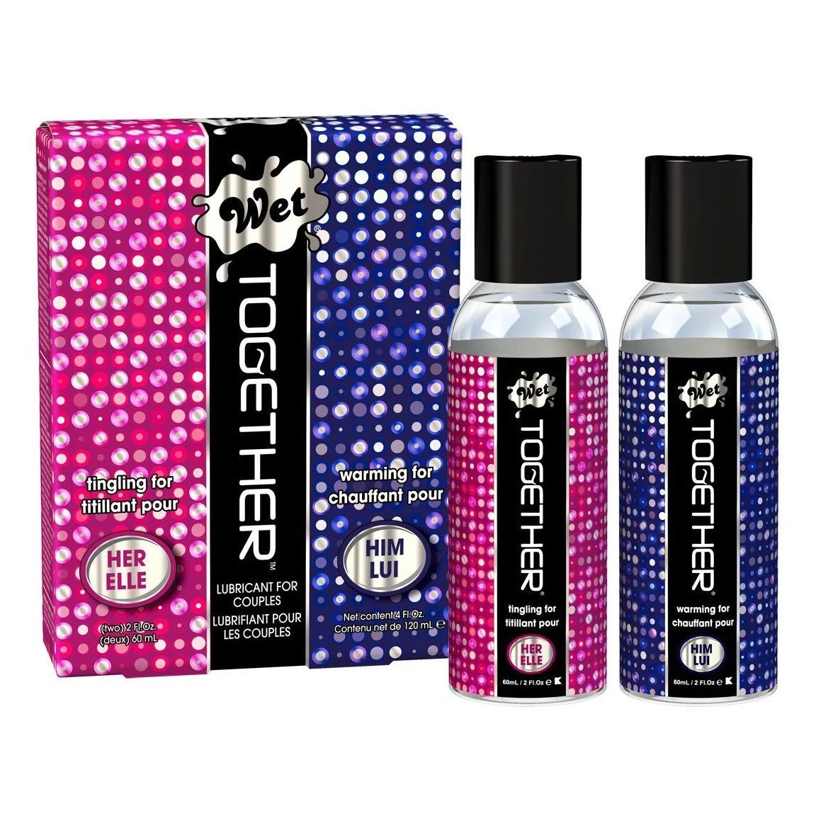 Лубрикант за двойки - WET Together 2x60ml - на супер цена в Passion.bg — 2