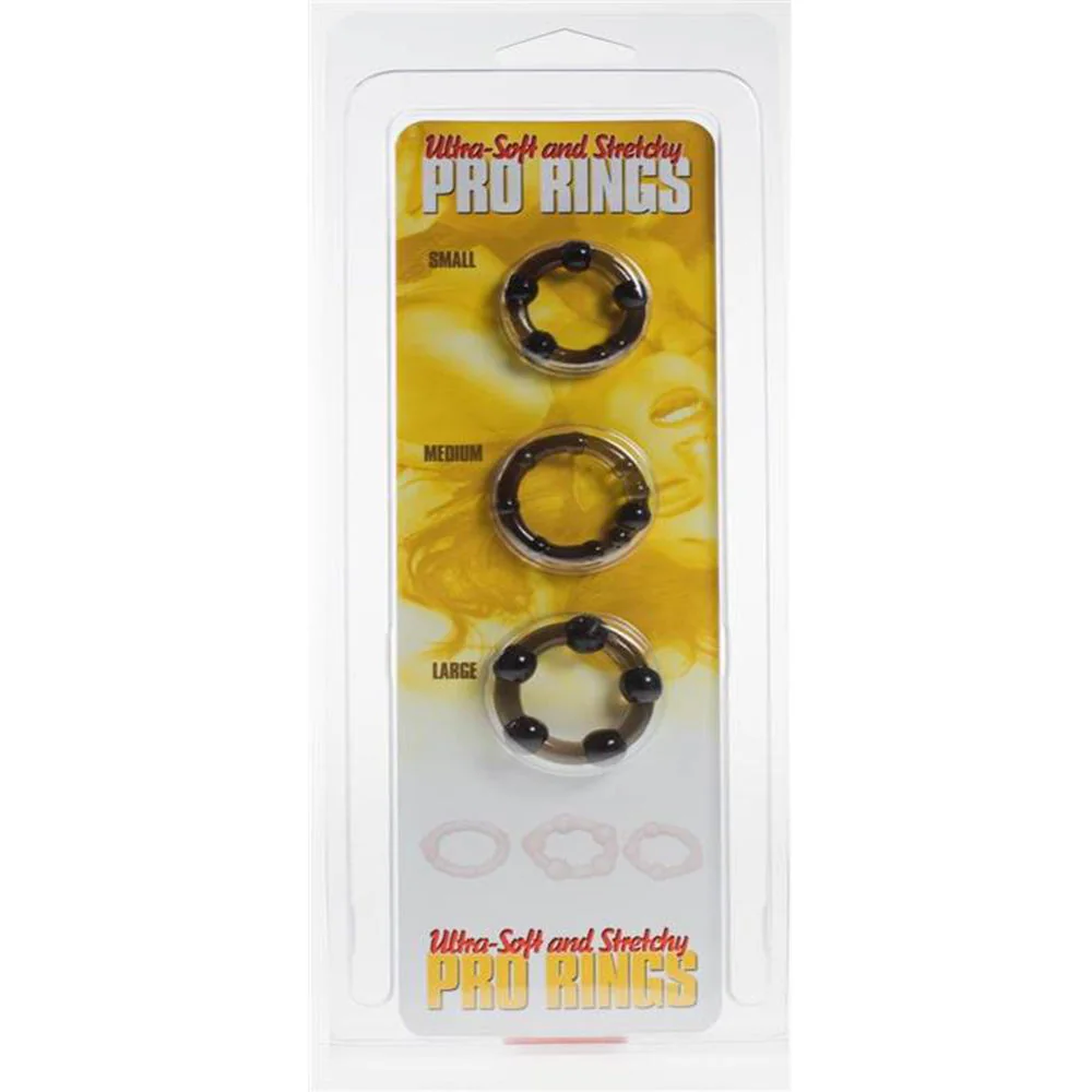 пенис пръстени - Pro Rings 3er Set Frosted Black - на супер цена в Passion.bg — 6