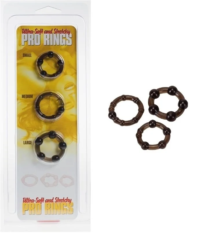 пенис пръстени - Pro Rings 3er Set Frosted Black - на супер цена в Passion.bg — 3