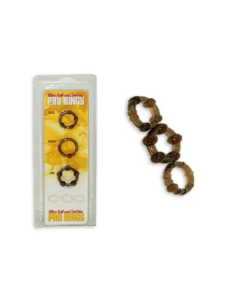 пенис пръстени - Pro Rings 3er Set Frosted Black - на супер цена в Passion.bg — 4