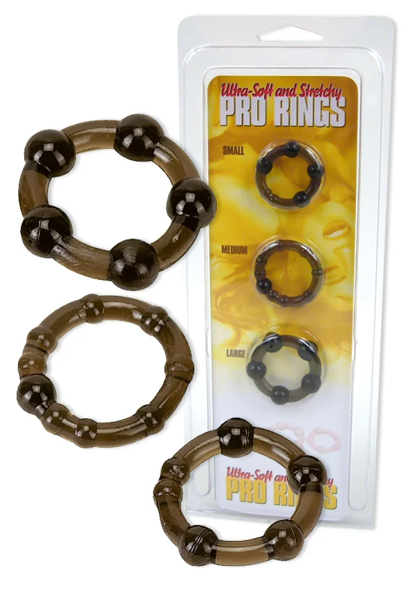 пенис пръстени - Pro Rings 3er Set Frosted Black - на супер цена в Passion.bg — 5
