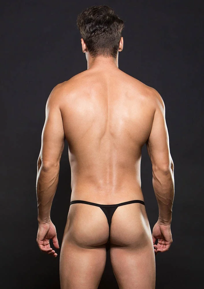Мъжки прашки с магнитна скоба L/XL - Microfiber Magnetic G String L/XL Black - на супер цена в Passion.bg — 3
