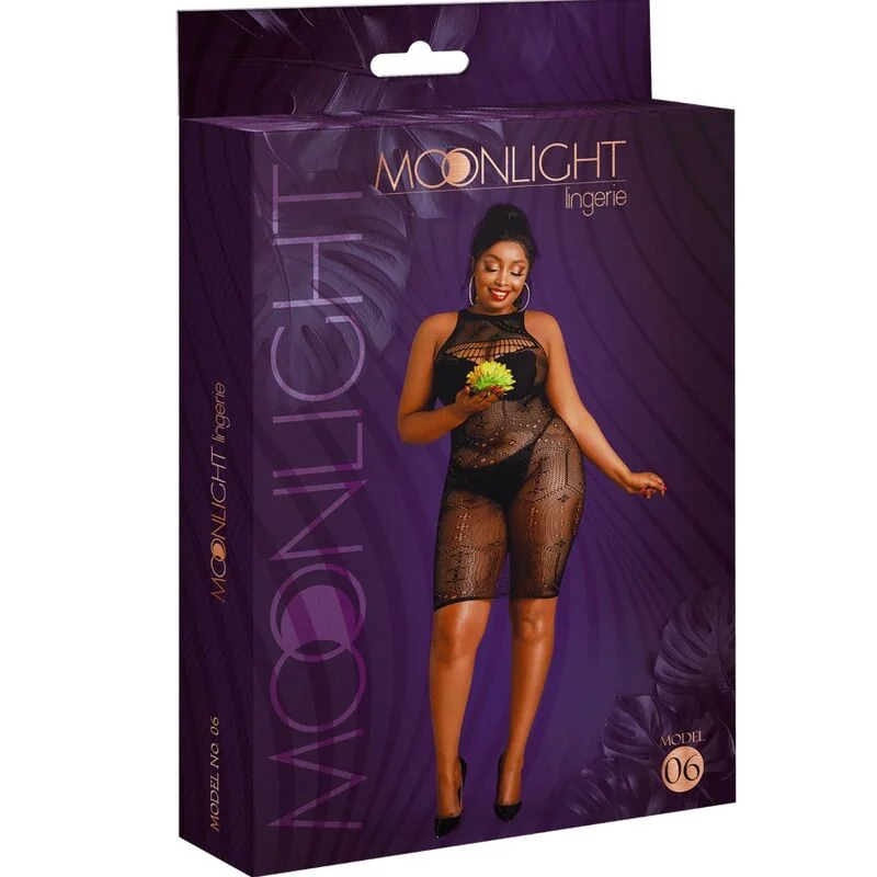 MOONLIGHT - MODEL 6 DRESS BLACK PLUS SIZE — 3