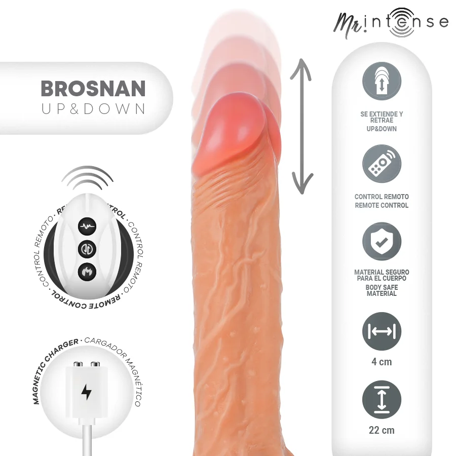 MR INTENSE - BROSNAN REALISTIC PENIS REMOTE CONTROL 22 CM -O- 4 CM — 2