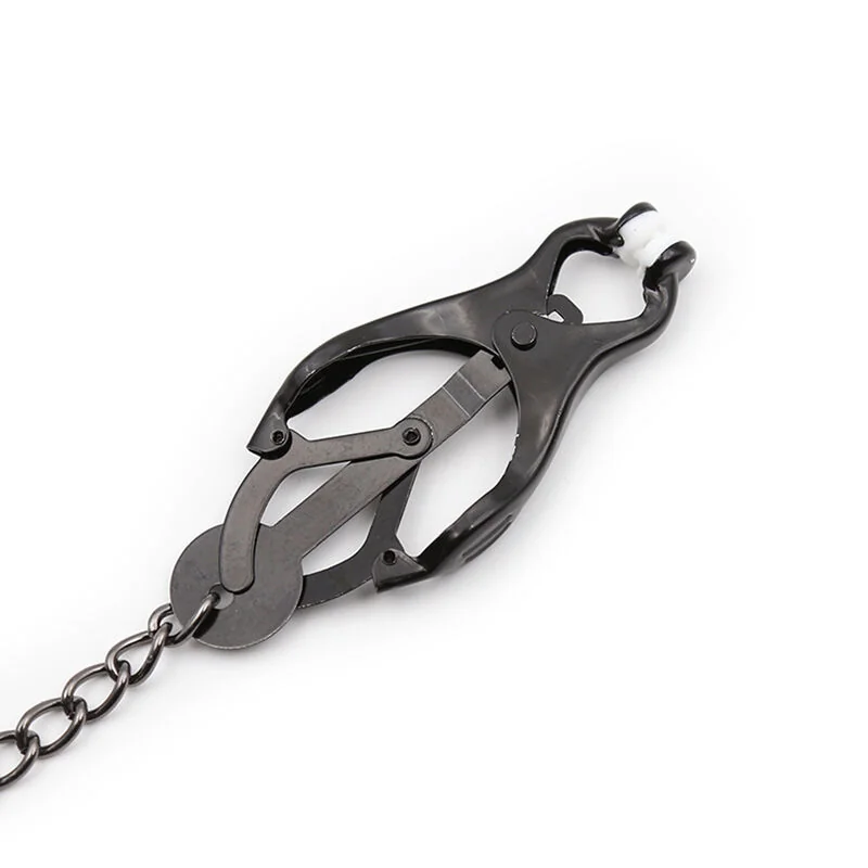 OHMAMA FETISH - JAPANESE NIPPLE Clamps WITH BLACK CHAIN — 6
