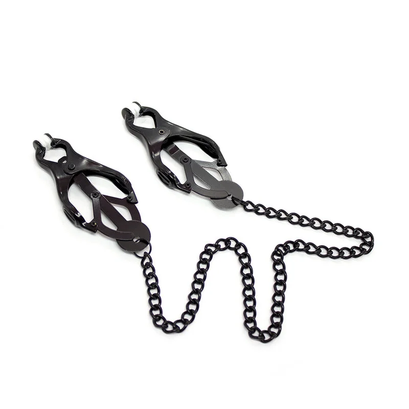 OHMAMA FETISH - JAPANESE NIPPLE Clamps WITH BLACK CHAIN — 8