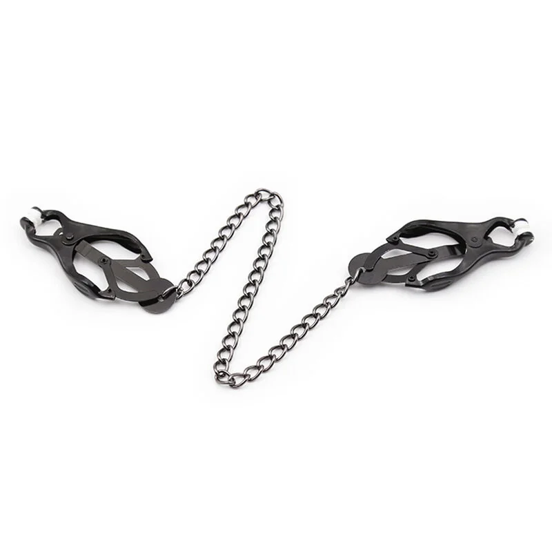 OHMAMA FETISH - JAPANESE NIPPLE Clamps WITH BLACK CHAIN — 5