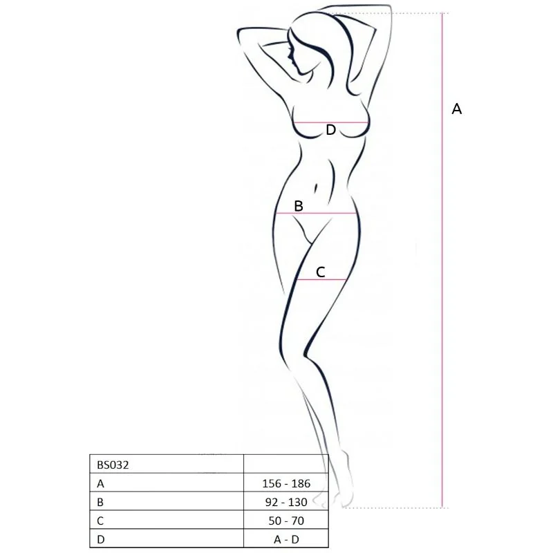 PASSION - WOMAN BS032 RED BODYSTOCKING ONE SIZE — 2