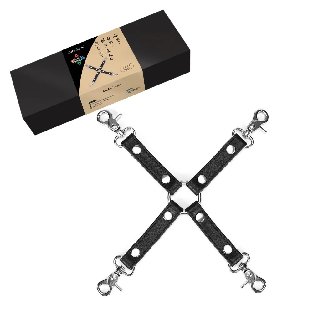 Ограничаващ аксесоар за маншети - Organosilicon Hogtie Black Silver на супер цена в Passion.bg