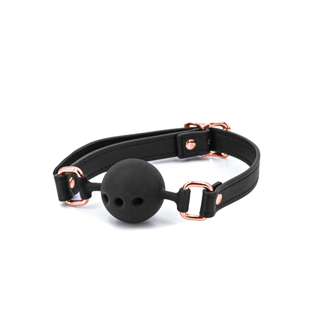 Топка за уста с отвори за дишане - Bondage Couture Ball Gag Black - на супер цена в Passion.bg — 2