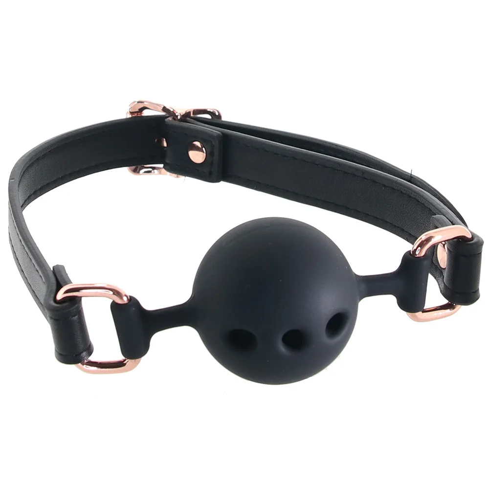 Топка за уста с отвори за дишане - Bondage Couture Ball Gag Black - на супер цена в Passion.bg — 4