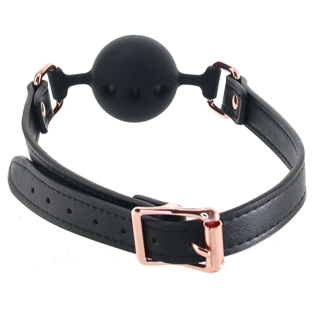 Топка за уста с отвори за дишане - Bondage Couture Ball Gag Black - на супер цена в Passion.bg — 6