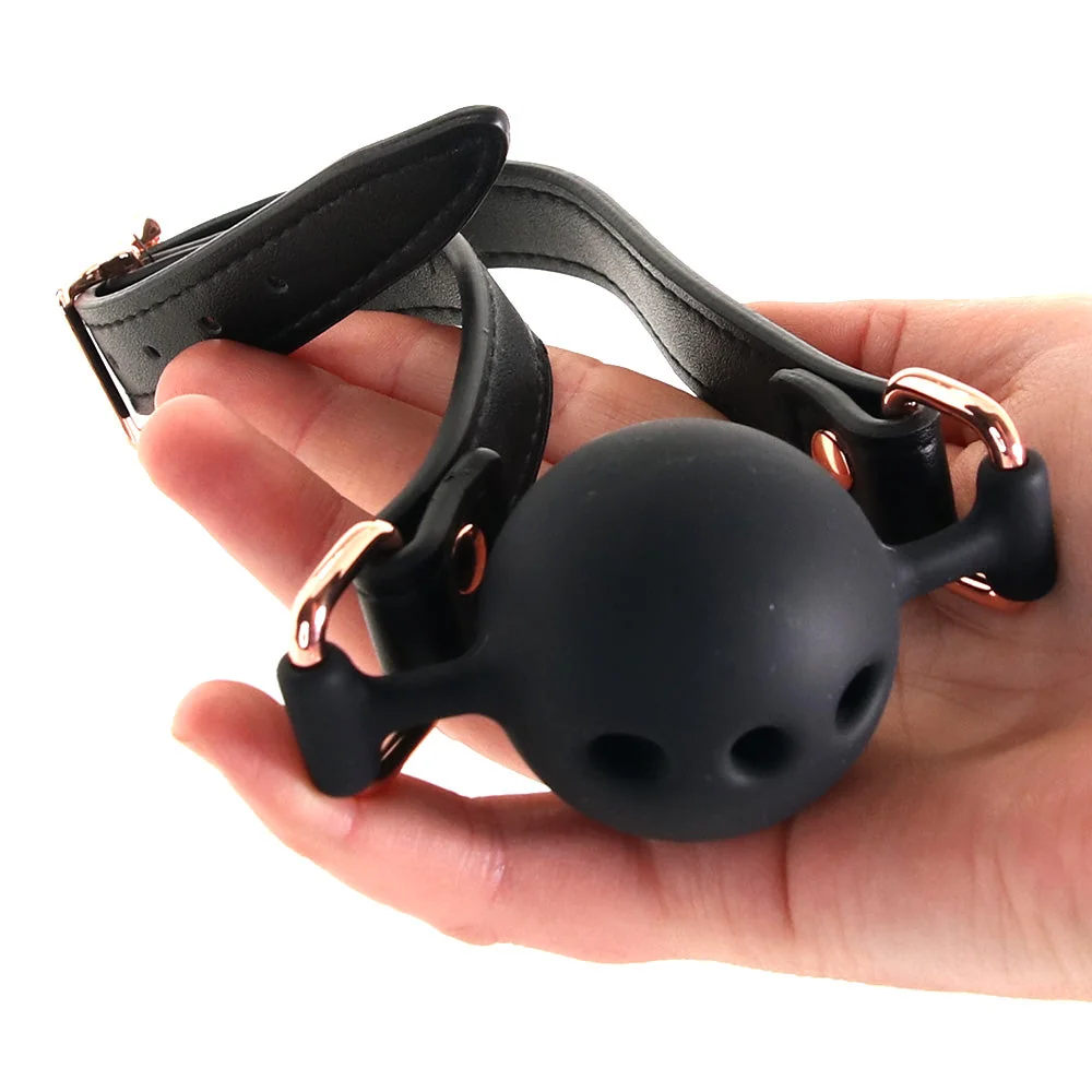 Топка за уста с отвори за дишане - Bondage Couture Ball Gag Black - на супер цена в Passion.bg — 7