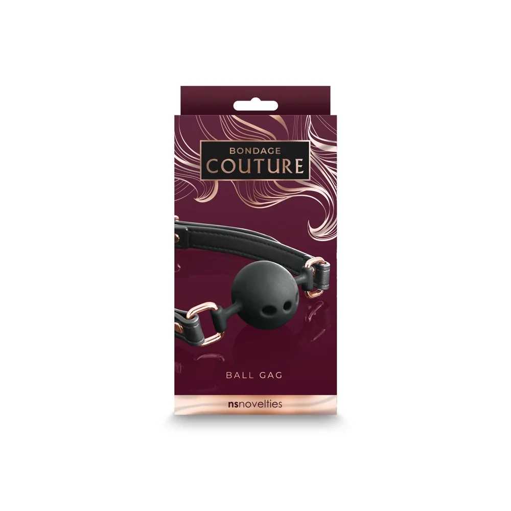 Топка за уста с отвори за дишане - Bondage Couture Ball Gag Black - на супер цена в Passion.bg — 8