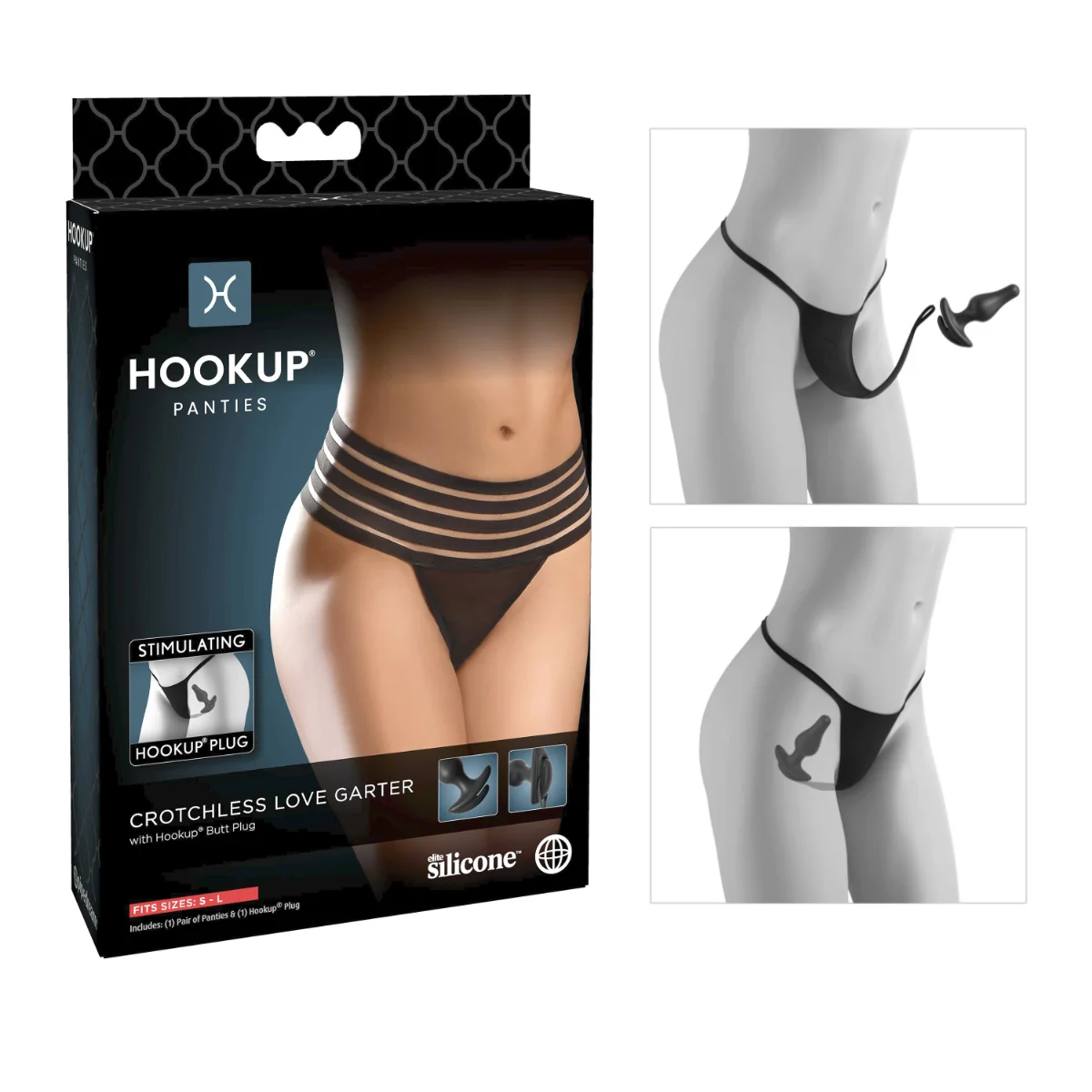 Дамски гащички с анален разширител - Crotchless Love Garter S/M/L - на супер цена в Passion.bg — 8