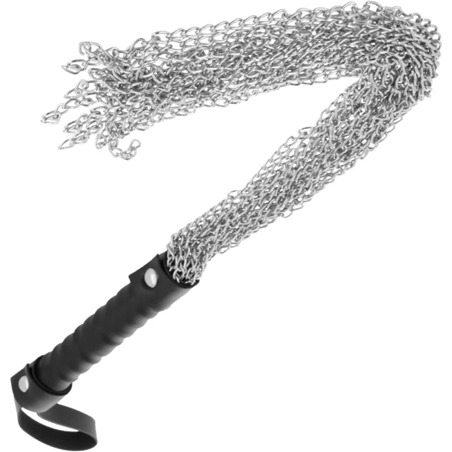 Луксозен флогър с метални нишки - Darkness Chain Flogger на супер цена в Passion.bg