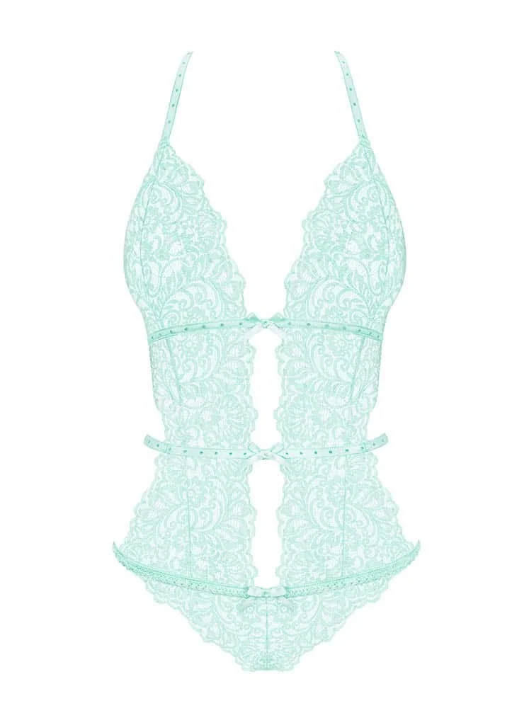 Дантелено боди в цвят мента - Delicanta Teddy Mint L/XL - на супер цена в Passion.bg — 12