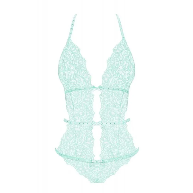 Дантелено боди в цвят мента - Delicanta Teddy Mint L/XL - на супер цена в Passion.bg — 7