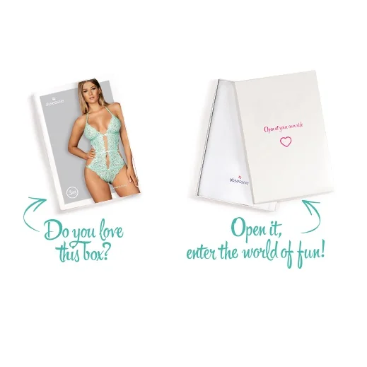 Дантелено боди в цвят мента - Delicanta Teddy Mint L/XL - на супер цена в Passion.bg — 10