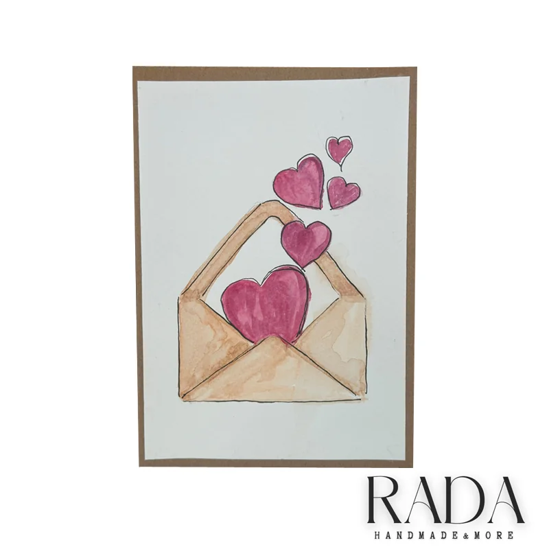 Ръчно изработена любовна картичка - Love Card #14 на супер цена в Passion.bg