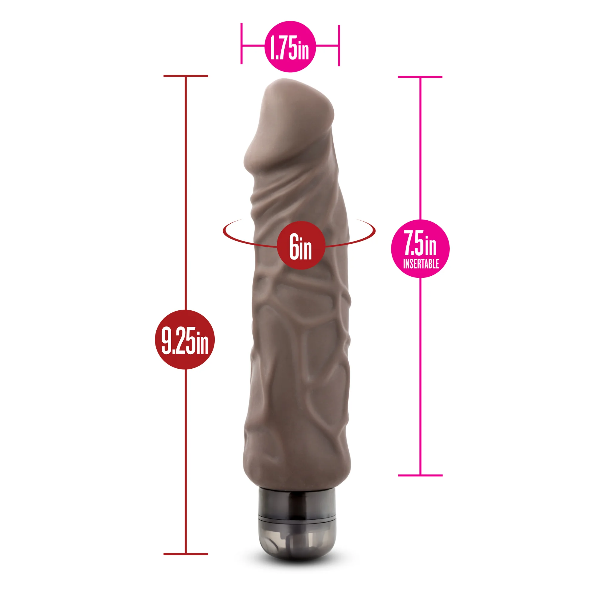 5см. – X5 Hard On Vibrating Dildo Brown - на супер цена в Passion.bg — 3