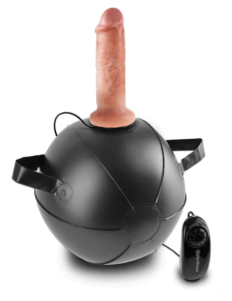 King Cock Vibrating Mini Sex Ball with 6" Dildo Flesh - на супер цена в Passion.bg — 2