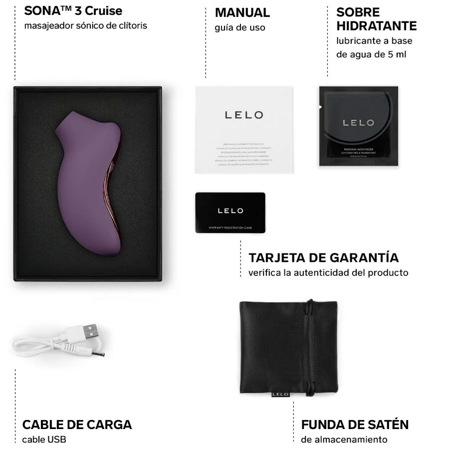 LELO - SONA 3 CRUISE SONIC CLITORAL MASSAGER PLUM - на супер цена в Passion.bg — 5