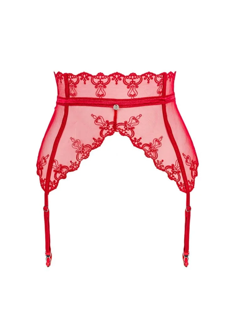 съблазнително червен - Lonesia Garter Belt L/XL - на супер цена в Passion.bg — 5