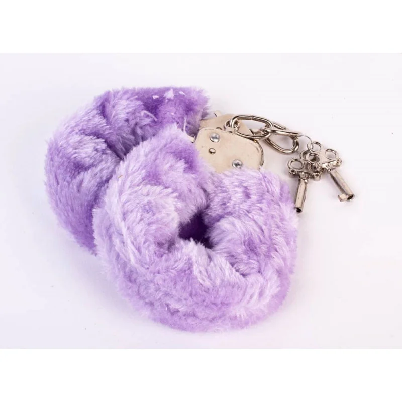 Белезници с плюшено меко покритие - Love Cuffs Purple Plush - на супер цена в Passion.bg — 2