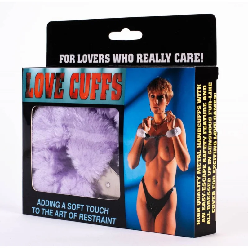Белезници с плюшено меко покритие - Love Cuffs Purple Plush - на супер цена в Passion.bg — 3