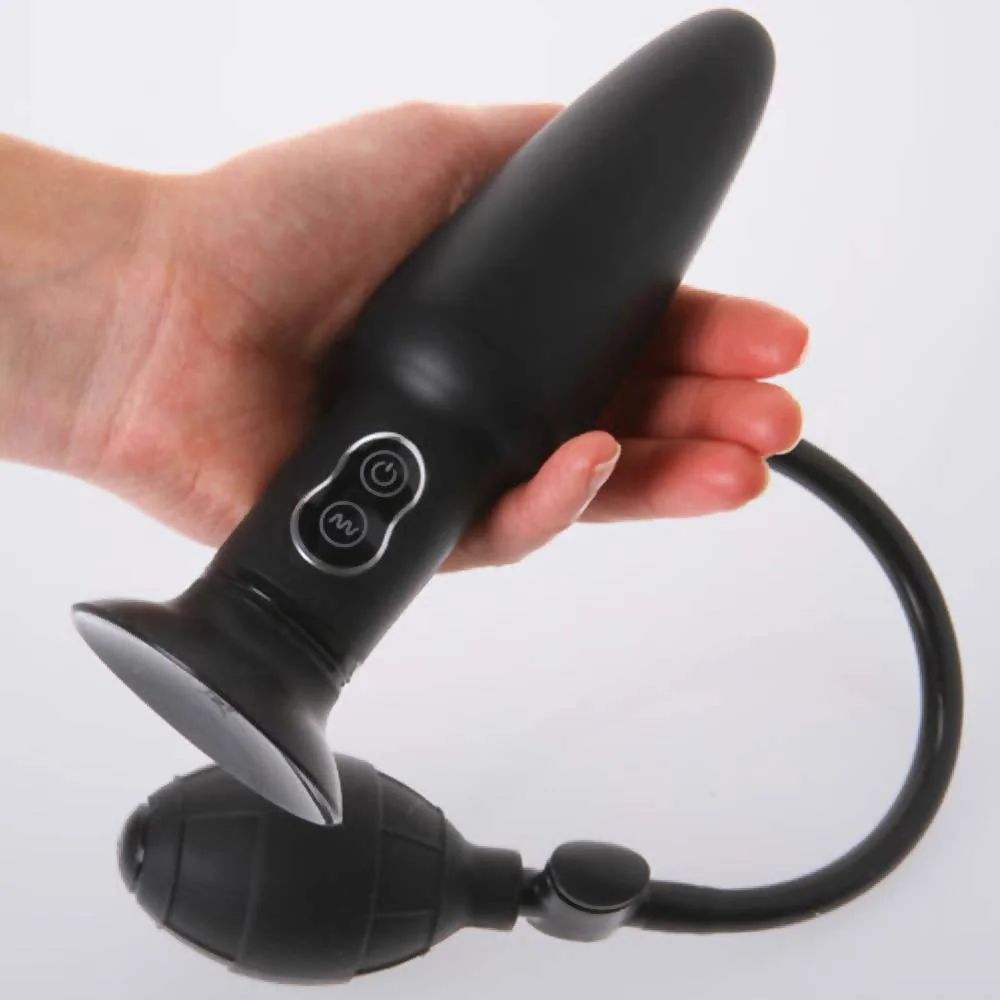 Надуваем анален плъг с вибрации - Inflatable Butt Plug - на супер цена в Passion.bg — 4