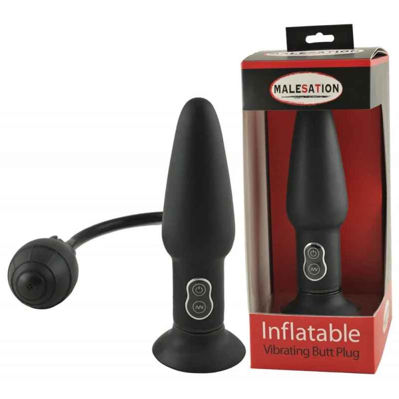 Надуваем анален плъг с вибрации - Inflatable Butt Plug на супер цена в Passion.bg