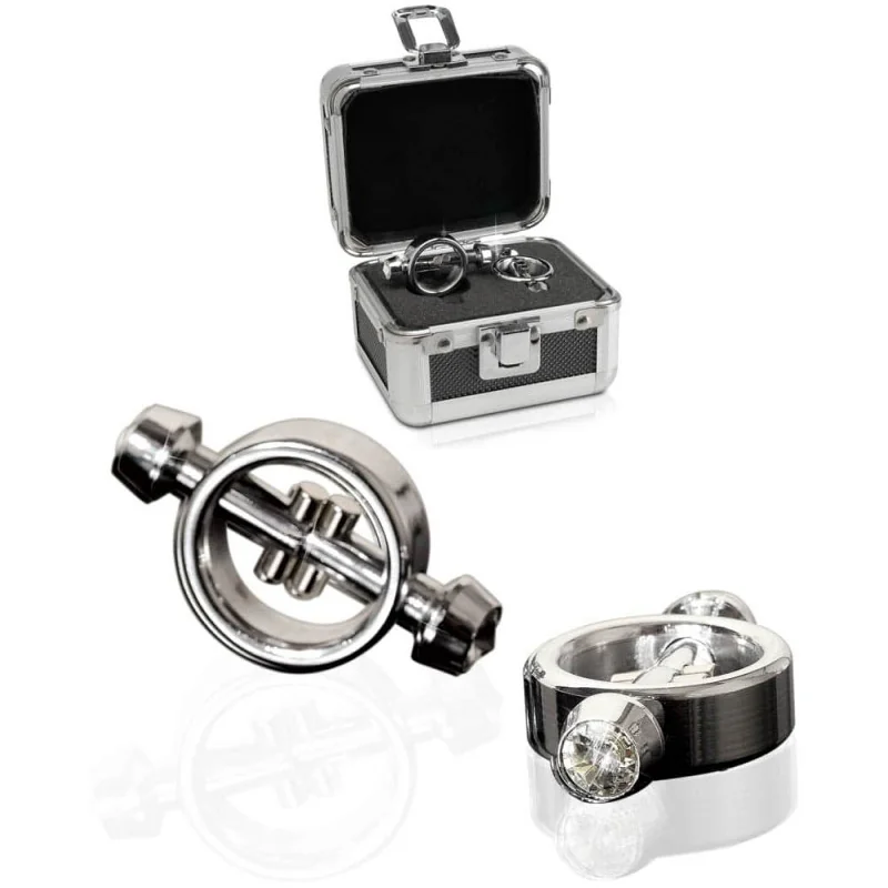 Магнитни скоби за зърна от стомана - Magnetic Nipple Clamps на супер цена в Passion.bg
