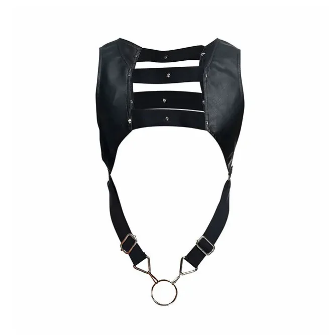 Колан за тяло с метален пенис ринг - Dngeon Harness Ring S/M/L - на супер цена в Passion.bg — 6