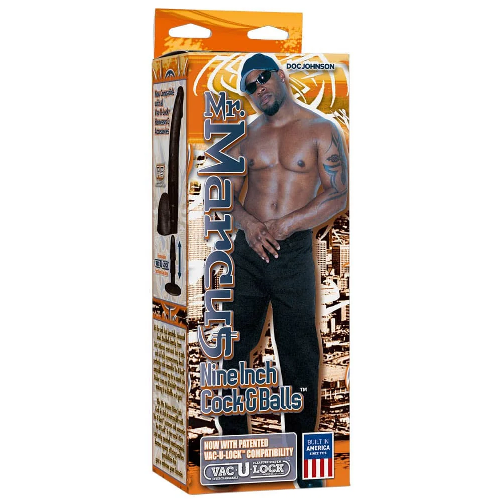 MR MARCUS 9" COCK & BALLS DONG BLAC - на супер цена в Passion.bg — 2