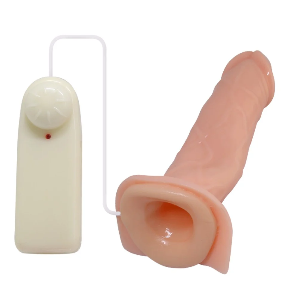 Вибриращ страпон с кухо дилдо, регулируем, 17см. - Baile Jessica Strap-on - Image 8