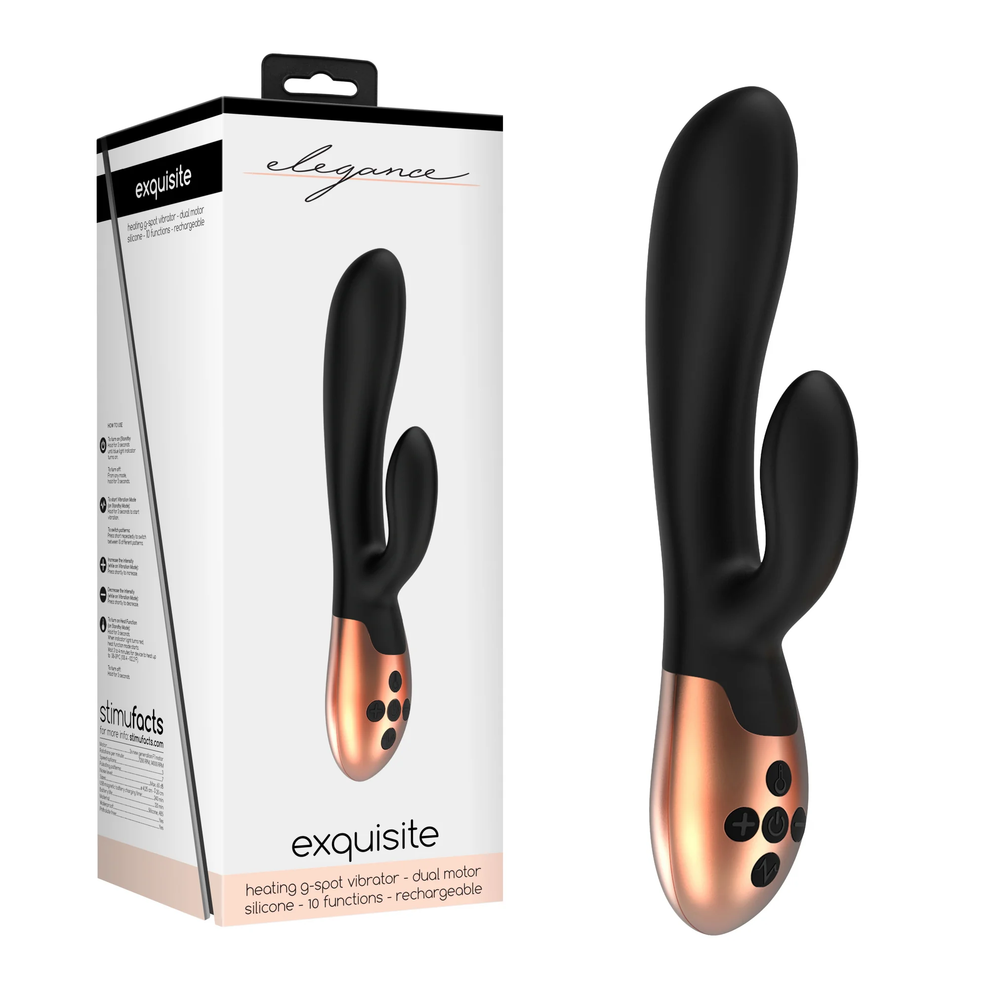 Затоплящ се G-spot вибратор с клитор стимулатор