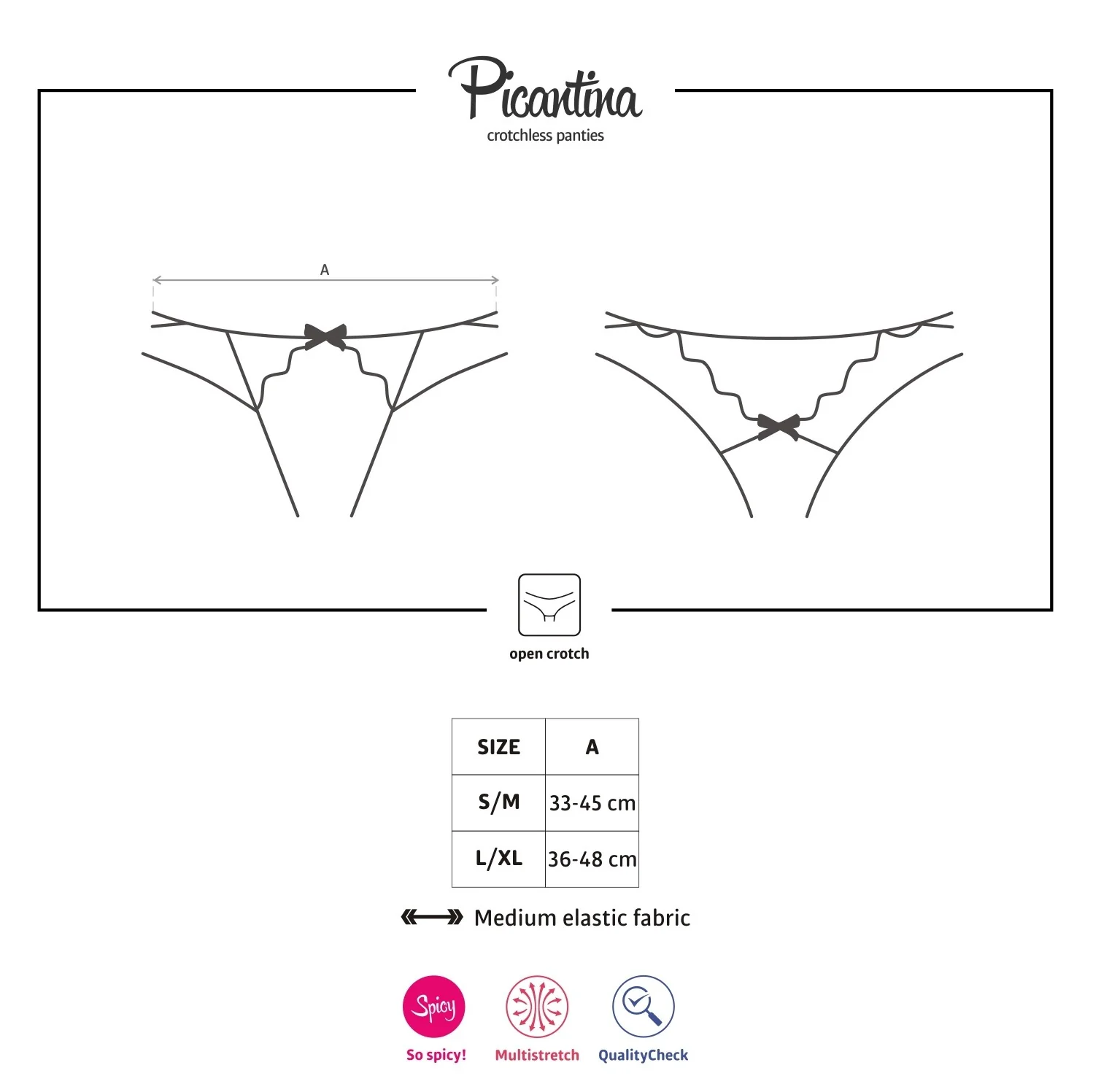 Еротични прашки с интимни отвори - Picantina thong S/M - на супер цена в Passion.bg — 10