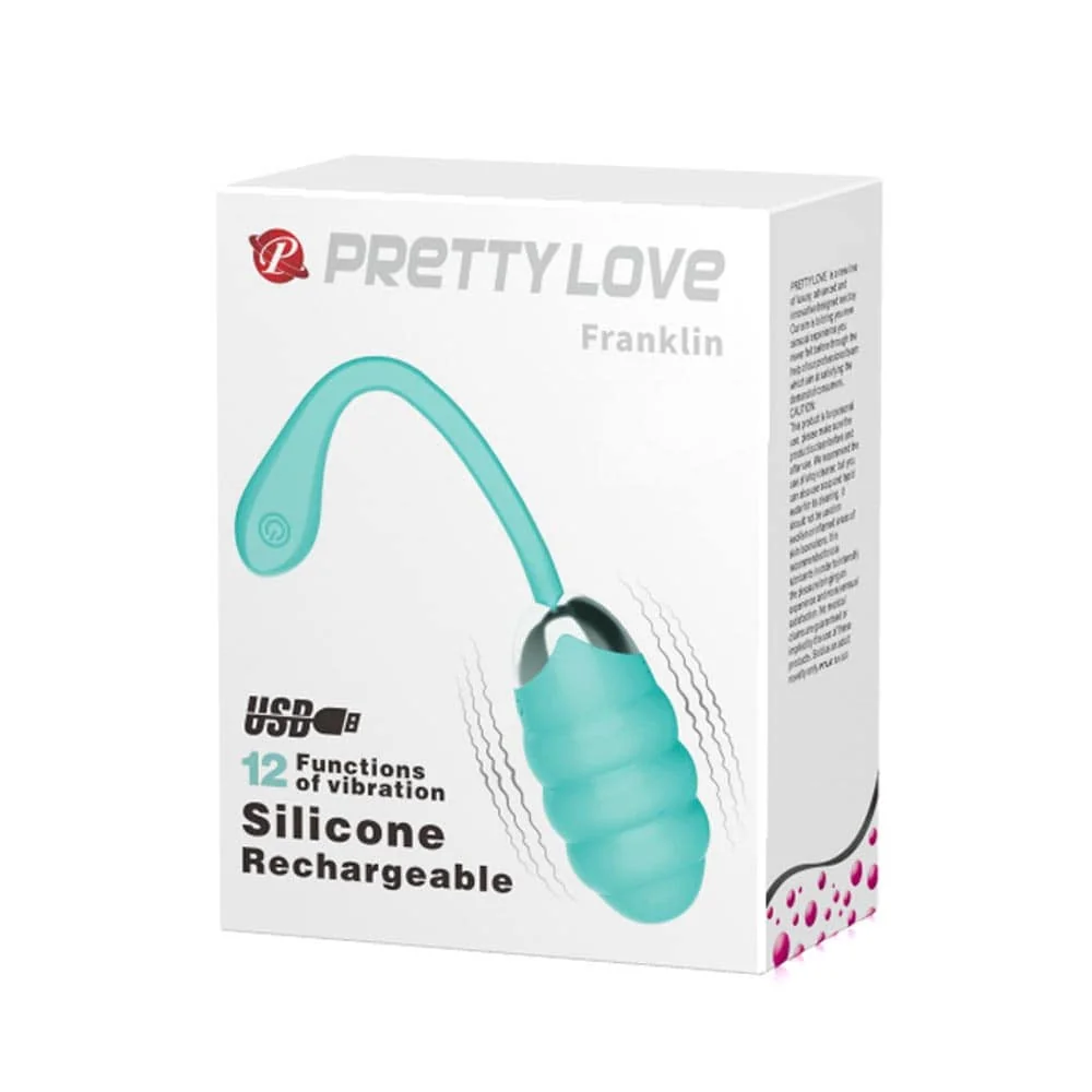 Вибриращо яйце с релефна повърхност - Franklin Turquoise - на супер цена в Passion.bg — 11