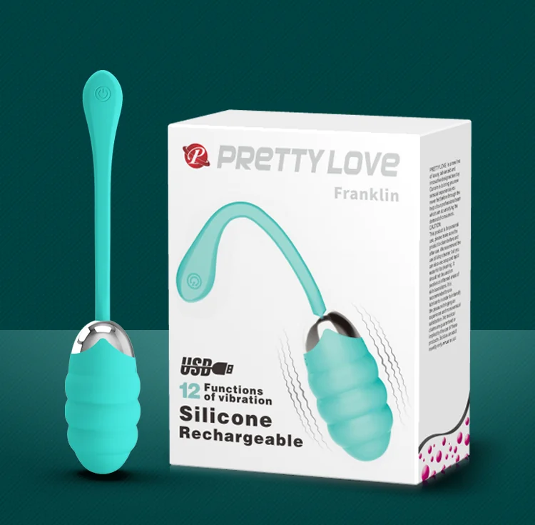 Вибриращо яйце с релефна повърхност - Franklin Turquoise - на супер цена в Passion.bg — 10