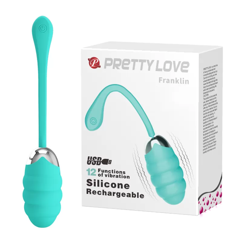 Вибриращо яйце с релефна повърхност - Franklin Turquoise на супер цена в Passion.bg
