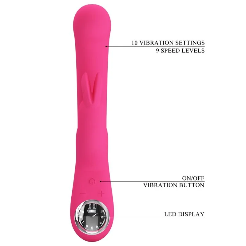 LCD дисплей - Lamar Rabbit Vibrator Pink - на супер цена в Passion.bg — 5