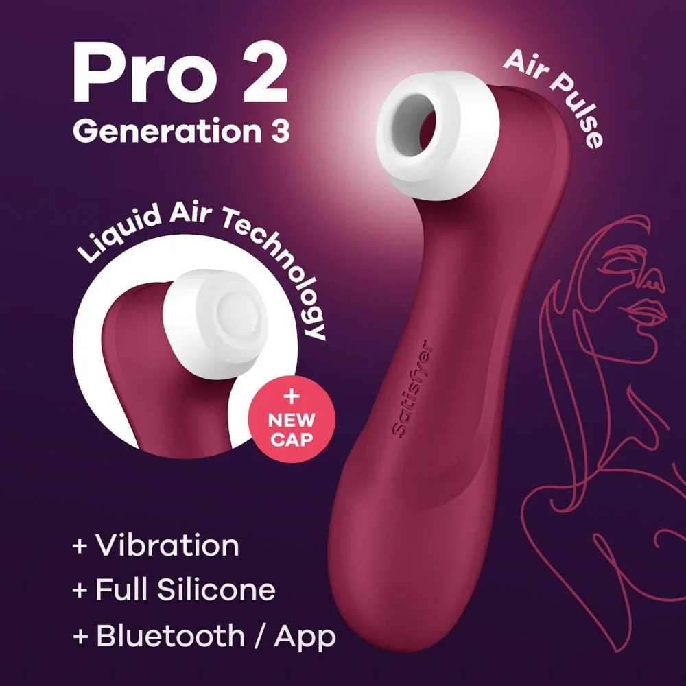 Смарт клитор стимулатор с допълнителна приставка - Pro 2 Gen. 3 Red - на супер цена в Passion.bg — 7