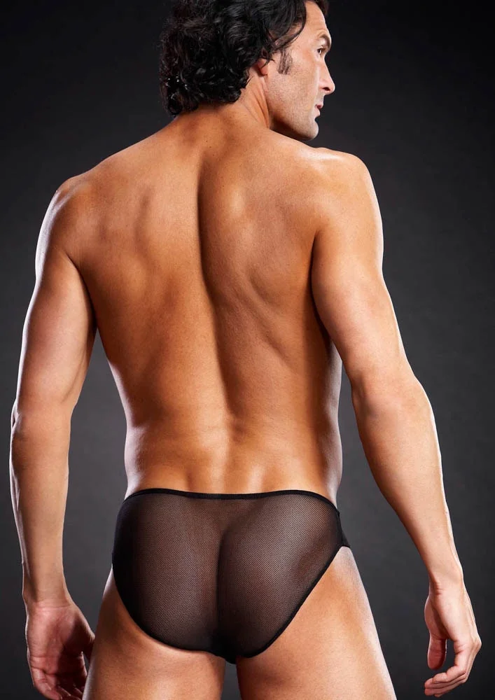 Полупрозрачни слипове в черен цвят - Bikini Brief S/M - на супер цена в Passion.bg — 6
