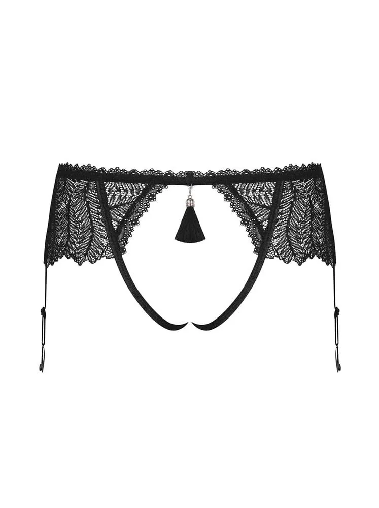 Бикини без дъно и жартиерен колан - Romanesa Garter Belt S/M - на супер цена в Passion.bg — 13