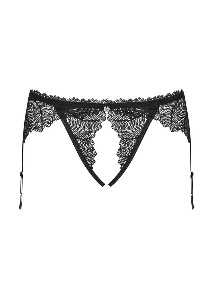Бикини без дъно и жартиерен колан - Romanesa Garter Belt S/M - на супер цена в Passion.bg — 14